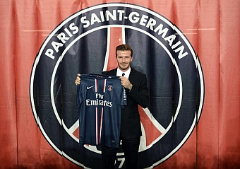 Maillot PSG Domicile 2012/2013 Nike #32 Beckham - Taille S - Rouge - Occasion
