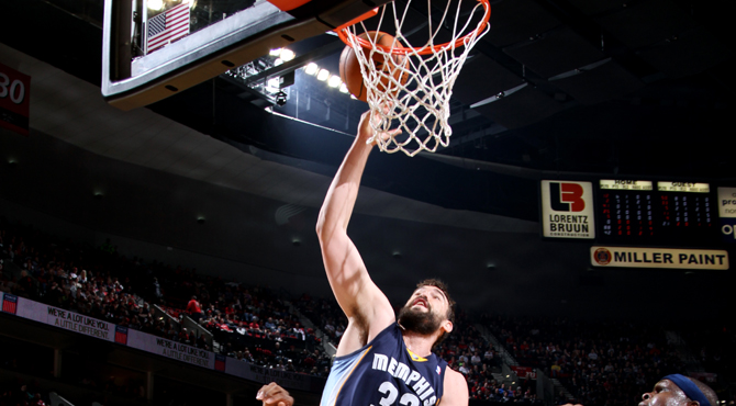 Los 20 zarpazos de Marc no salvan a los Grizzlies ante los Blazers de un in�dito Claver