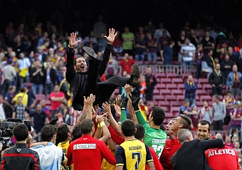 Simeone: Luis Aragon�s defendi� con nosotros en el segundo tiempo