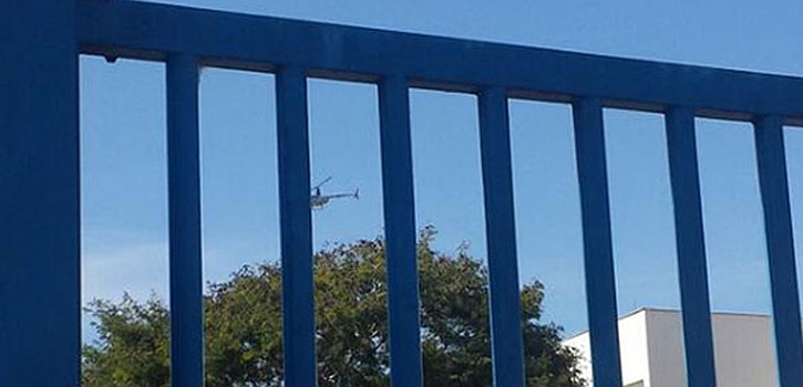 Un helic�ptero interrumpe el entrenamiento de Chile