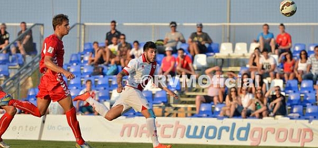 Pozuelo marca de vaselina en Pinatar / Foto Twitter Rayo Vallecano