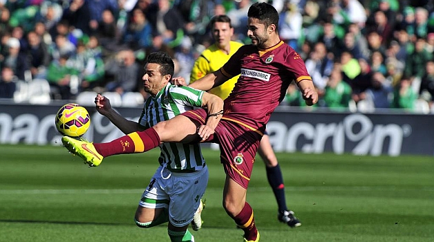 Rub�n, en el partido contra el Racing de la ida. KIKO HURTADO