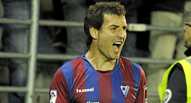 Arruabarrena celebra un gol la pasada temporada