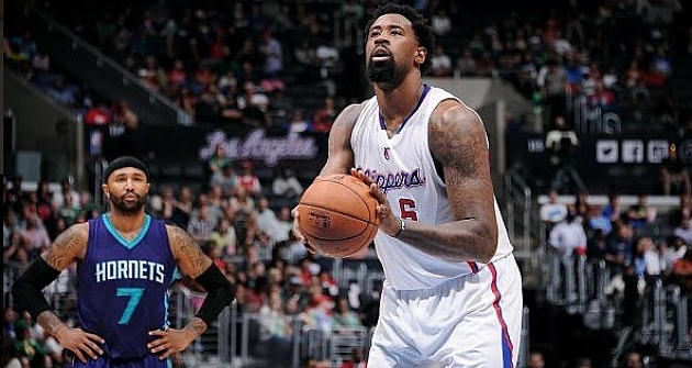 Jordan, a punto de lanzar un tiro libre