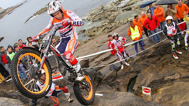Toni Bou, esta tarde en Baiona (Repsol Media)