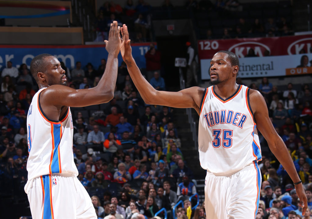 Durant (34+13) e Ibaka (14+4) desatan la Tormenta Perfecta de unos Thunder en racha