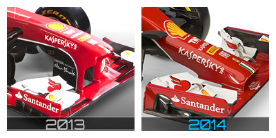 Detalle de la parte de la nariz