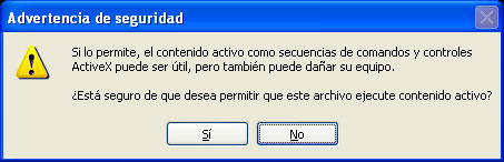 Advertencia de seguridad